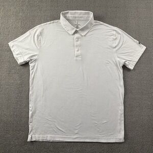 Fabletics Polo Shirt Adult Large White Short Sleeve Performance Casual Men's